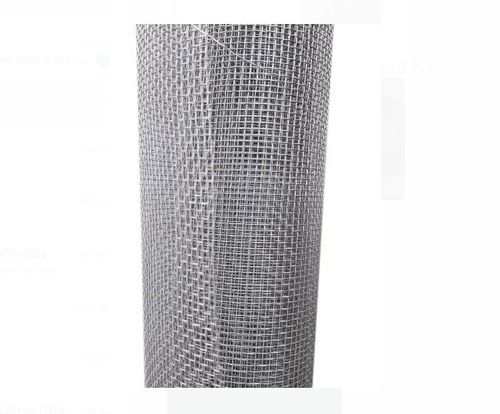 Silver Aluminum Wire Mesh, Roll Width 3 Feet, Roll Length 14 Meter For Industrial Use Hole Shape: Square Hole