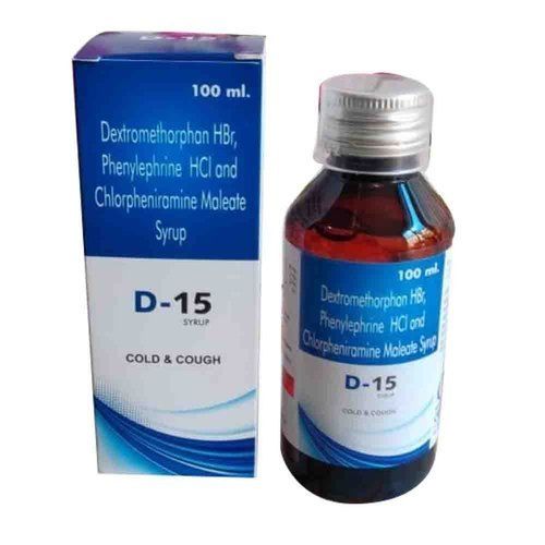 D15 Cough And Cold Syrup (Pack Size 100 Ml) Medicine Raw Materials