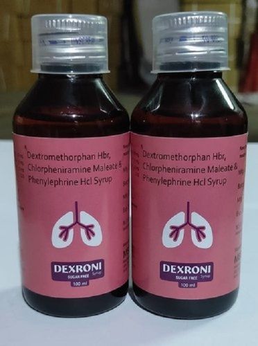 Dexroni Cough Syrup, 100 Ml To Reduce The Duration Of Cough Medicine Raw Materials