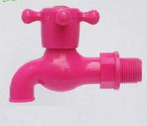 Highly Durable And Wall Mounted Round Shape Pvc Pink Plastic Water Tap
