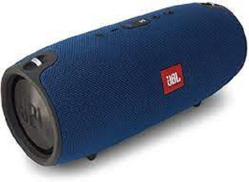 Loud Bass And Treble Compatible Wireless Blue Round Bluetooth Speaker Cabinet Material: Plastic