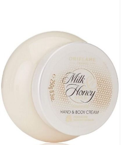 Made With Natural Ingredients Oriflame Milk, Honey Hand And Body Cream White
