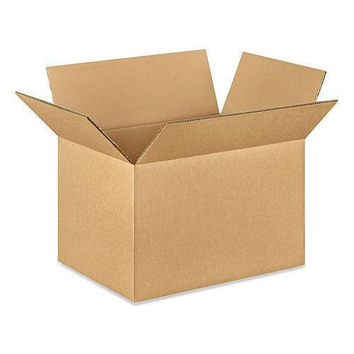 Rectangular Eco Friendly And Recycled Brown Paper Corrugated Box For Packaging