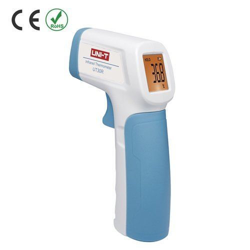 White And Blue Plastic Uni-T Ut-30r Infrared Thermometer With Digital Display