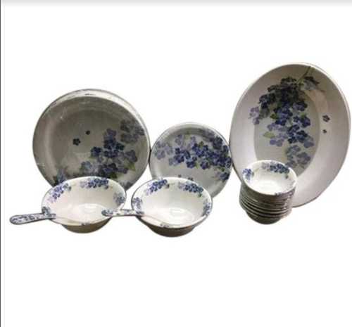 White Color, Printed And Round Shape Melamine Buffet Dinner Sets Size: Various Sizes Are Available