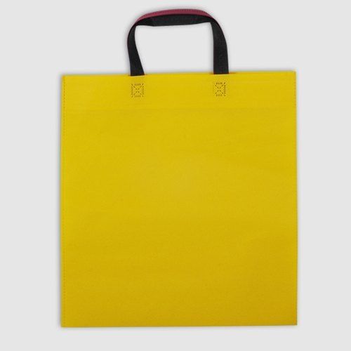 Yellow Easy To Uses And Environment Friendly Non Woven Fabric Printed Carry Bag