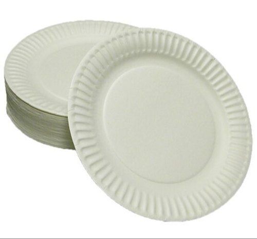 2mm White Coor Plain Disposable Paper Plate With Round Shape And Light Weight