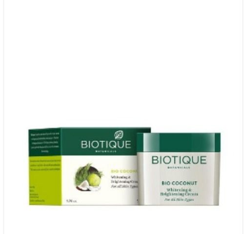 Active Ingredients Biotique Natural Glow Bio Coconut Whitening And Brightening Cream  Age Group: 15 To 25