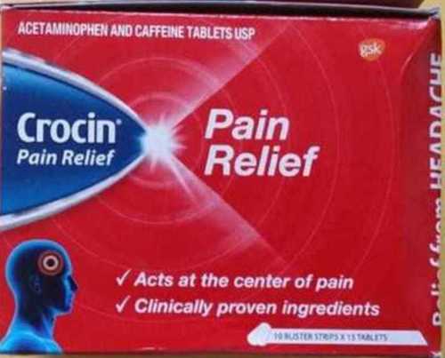 Crocin Pain Relief Tablet, 15 Tablets In 1 Strip General Medicines