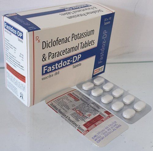 Diclofenac Potassium And Paracetamol Tablets, 10 X 10 Pack