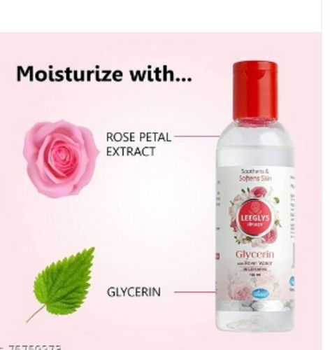 Organic Product Leeglys Moisturize Glycrin Bottle 200 Ml With Rose Water, 6 Months Shelf Life