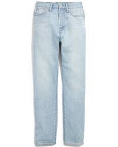 Men Comfortable And Breathable Casual Wear Plain Light Blue Denim Jeans