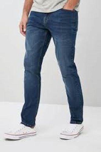 Men Comfortable Stretchable Casual Wear Plain Blue Denim Jeans Age Group: >16 Years