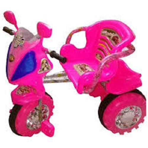Tricycle - Plastic Material For Ages 1-4 Pink Color Improved Coordination and Balance Features