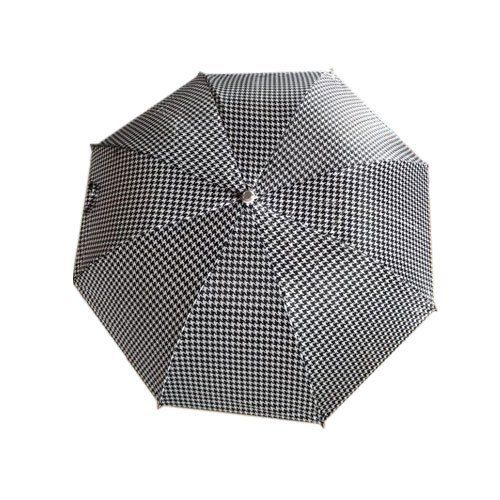 Polyester Ladies Satin Checkered Umbrella for Rain and Summer Season