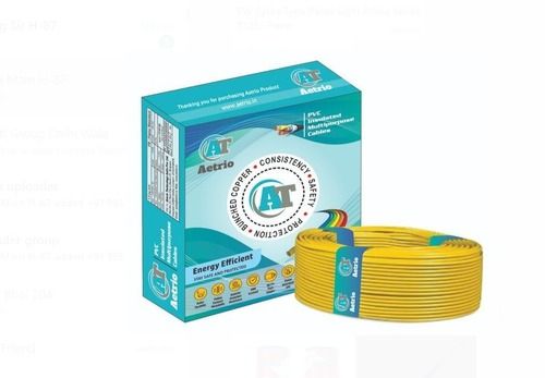 Yellow Single Core Cable, Diameter 2.5 Sqmm And Length 90 Meter Voltage 1100V  Conductor Material: Copper