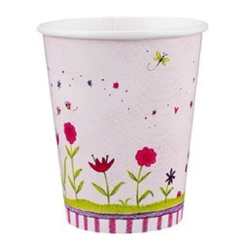 Multicolor Eco Friendly Pink Floral Print Disposable Paper Tea And Coffee Cups For Events