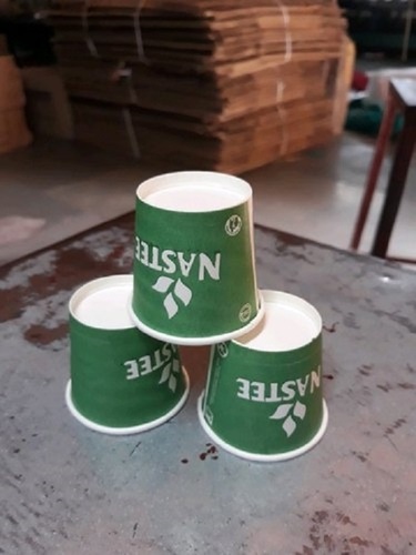 Biodegradable Eco Friendly Green Printed Round Disposable Paper Cups 