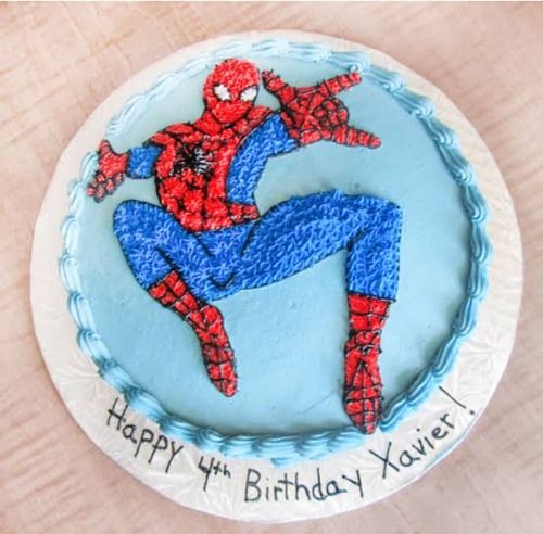 Mango Flavour Birthday Cake Of Stylish Spider Man Theme Cake 