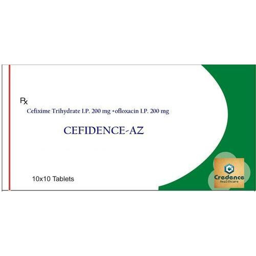 Credence Healthcare'S Cefixime Trihydrate Ofloxacin Ip Cefidence-Az, 10X10 Tablets Storage: Cool And Dry Place