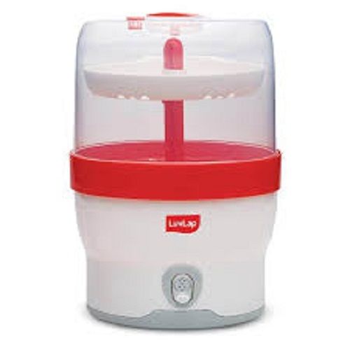 Electrical Automation Red And White Steam Sterilizer For Baby Bottles Pacifiers