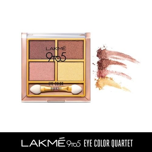 Smudge Proof Lakme 9 To 5 Eye Color Quartet Eye Shadow For Makeup Uses, Pack Of 7Gm