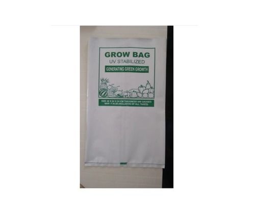Round Ldpe White Printed Grow Bag, Thickness 150 Micron, Width 16x16x30 Cm