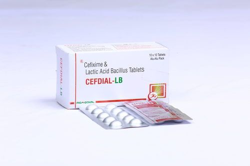 Cefdial-lb Cefixime और लैक्टिक एसिड बेसिलस एंटीबायोटिक गोलियां, 10x10 Alu Alu Pack