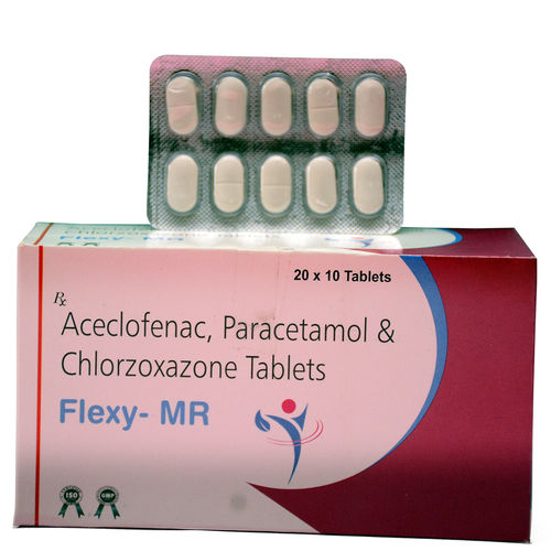 Flexy-Mr Aceclofenac Paracetamol Chlorzoxazone Tablets Lead Time: 24 Hours