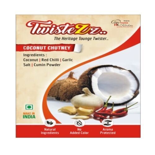 Hygienically Prepared Twistezz Best Coconut Chutney With Moisture Proof Packaging