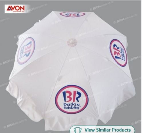 Light Weight And Good Quality White Round Outdoor Polyester Umbrella Handle Material: Steel