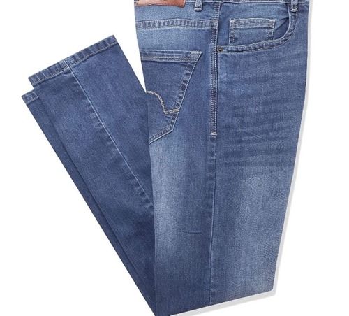 Breathable Mens Jeans For Casual Wear Occasion Regular Fit And Plain Blue Color