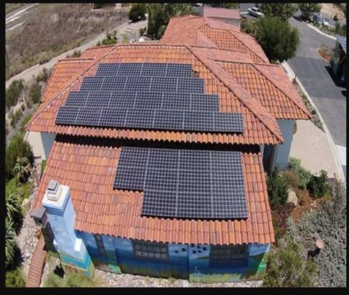 Mounting Structure Grid Tie 2 Kw Monocrystalline Solar Power Plant For Home Uses