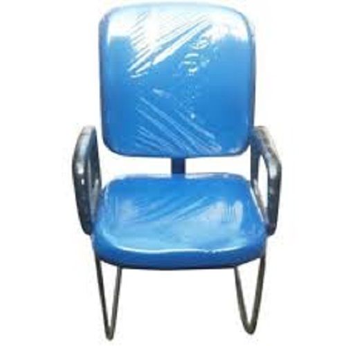 Sit Comfortably And Unique Design Sky Blue Leather Plated Office Chair