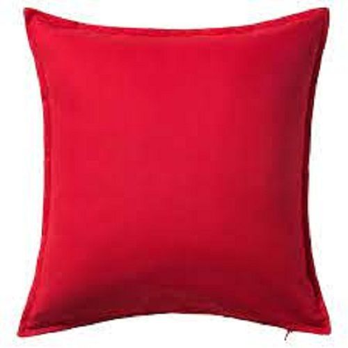 Soft Cotton Plain Red Skin Friendly Square Two Cushion Covers For Domestic With 20X28 Size Pillow Filling: Silk