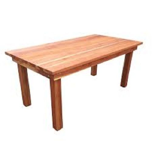 Termite Resistant Rectangular Solid Bamboo Wooden Dining Table For Indore Use