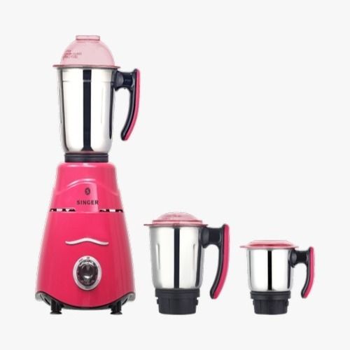 550 Watt Pink With 3 Stainless Steel Jar Input 240 Voltage Single Phase Mixer Grinder