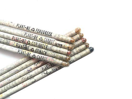 Black Paper Pencil Eco Friendly Seed Pencils Natural Material Smooth Writing For Student
