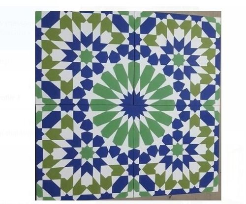 High Quality Green And Blue Ceramic Floor Tiles Thickness 10mm, Used In Homes And Offices