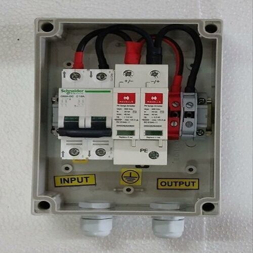 Gray Ip65 Rating Solar Distribution Junction Box 2 In One Output 500 V For Solar Panel