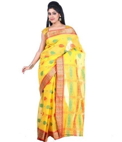 Buy BRYNBRIT Textiles Women Multicolor Cotton Blend Self Design Tant Saree  With Unstitched, Ajoy - 002 Online at Best Prices in India - JioMart.