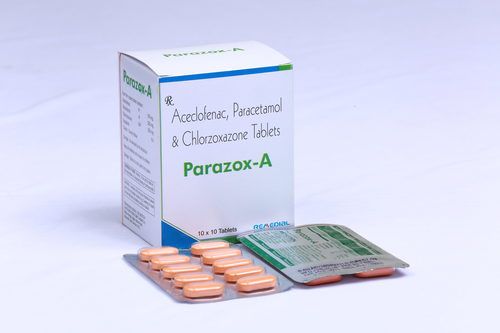 PARAZOX-A Aceclofenac, Paracetamol And Chlorzoxazone Tablet, 10x10 Blister Pack