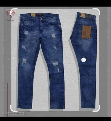 Party Wear Blue Color Skinny Fit Denim Jeans 30 Inch West Size  Age Group: >16 Years