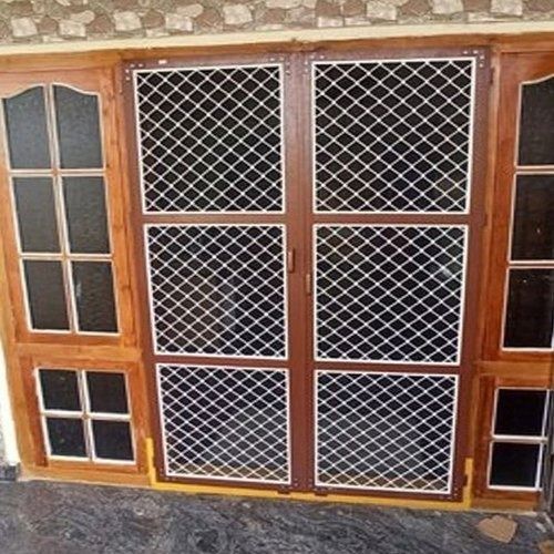 Rectangular Shape Brown Color Sturdy, Child-Safe Cardboard And Cost Effective 4 - 5 Feet Hinged Wood Window Application: Exterior