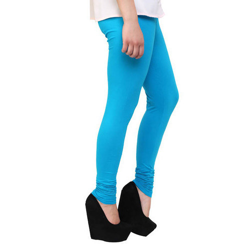Indian Durable, Easy To Care And Soft Sky Blue Full Length Plain Pure  Cotton Lycra Leggings For Ladies at Best Price in Aruppukkottai