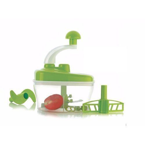 Strong And Solid Green Plastic Manual Kitchen Vegetable Chopper