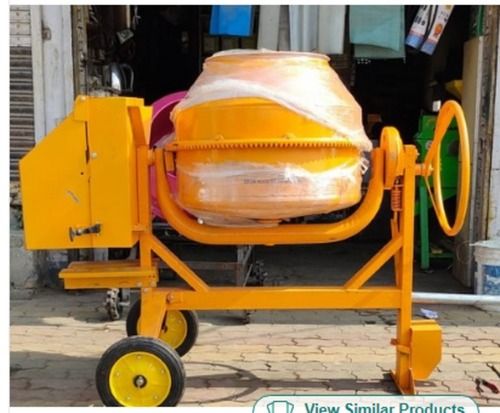 Yellow Manual Mini Concrete Mixer For Industrial Output Capacity 560 Liters