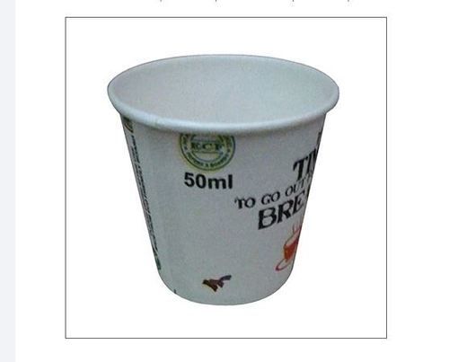 White  Capacity 50 Ml Printed Disposable Cups For Event And Party 