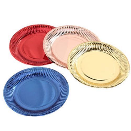  Disposable, Colored Paper Plate, Use: Event And Party Supplies(Pack Of 25) Application: Home