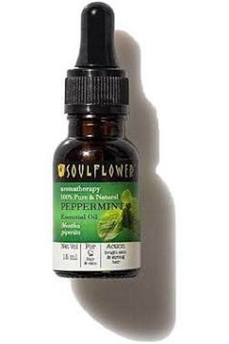 100 Percent Soul Flower Peppermint Essential Oil For Skin And Hair Care